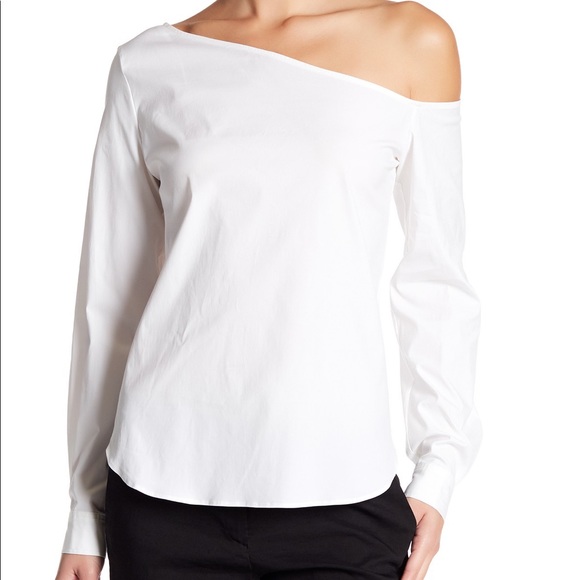 Theory One-Shoulder Blouse - Picture 2 of 2